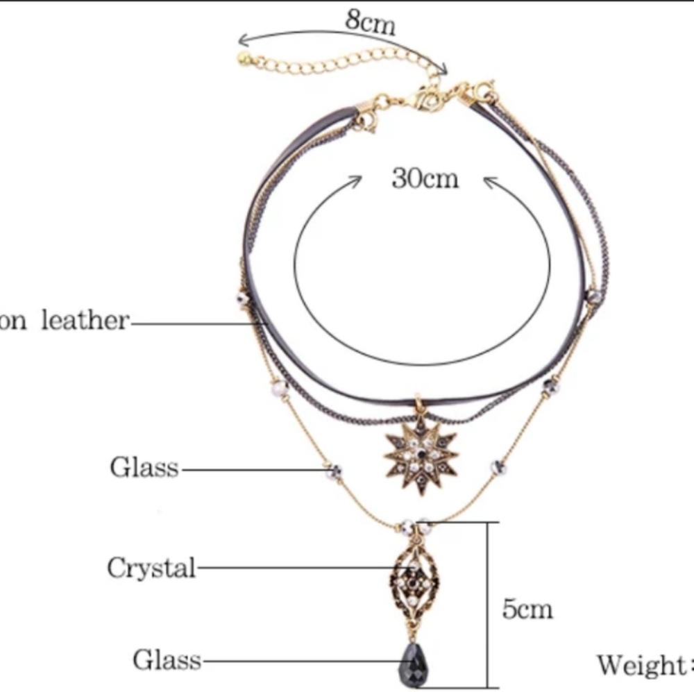 Gothic Starburst Layer Choker - Picture 7 of 8